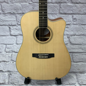 Nashville Guitar Works D10CE Dreadnought Cutaway Acoustic Electric Guitar - Natural