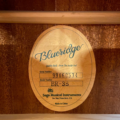 Blueridge BR-3S Acoustic Guitar - New Old Stock!