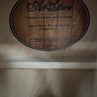 Art & Lutherie Legacy Denim Blue Q Discrete Acoustic Guitar