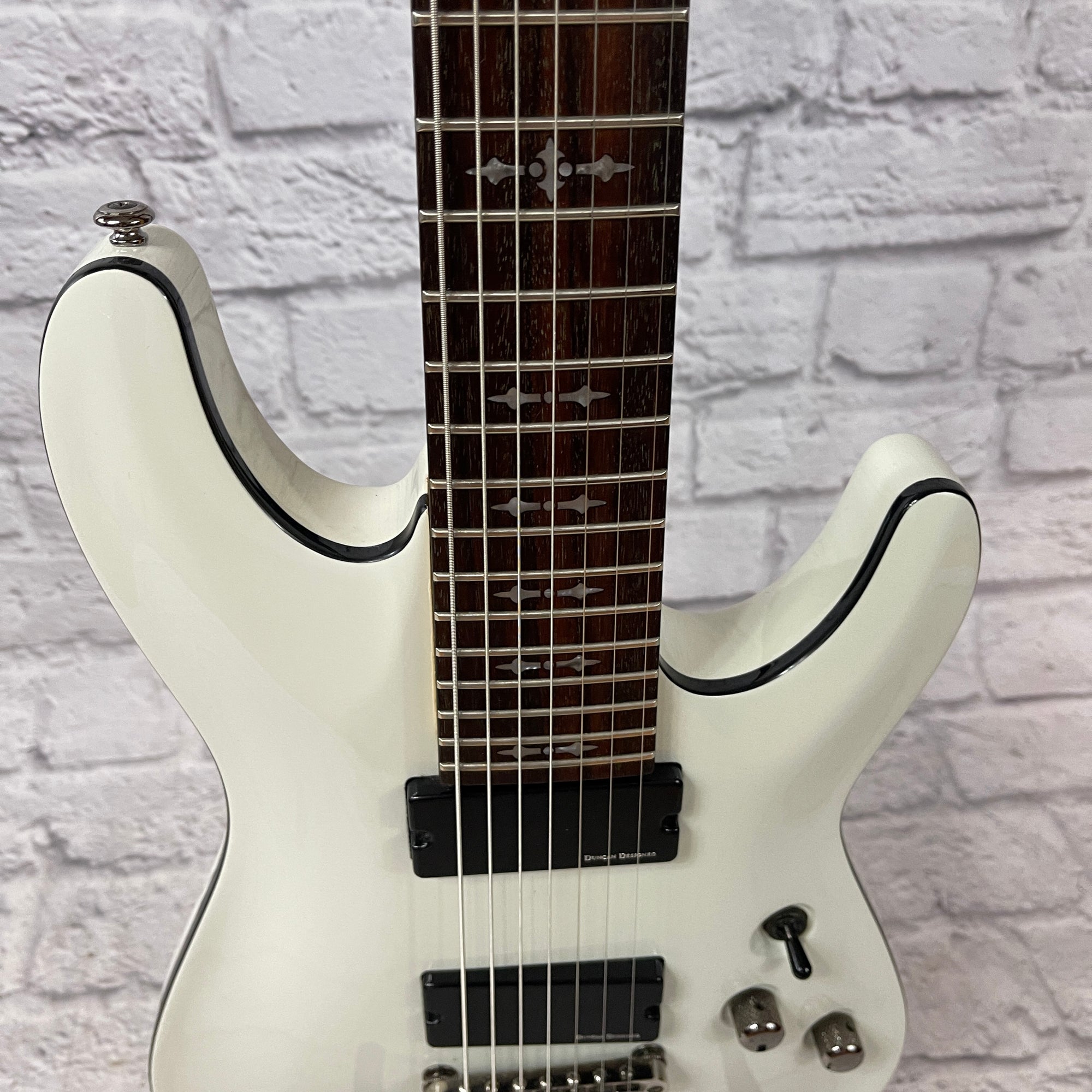 Schecter Diamond Demon-7 White 7 String Electric Guitar
