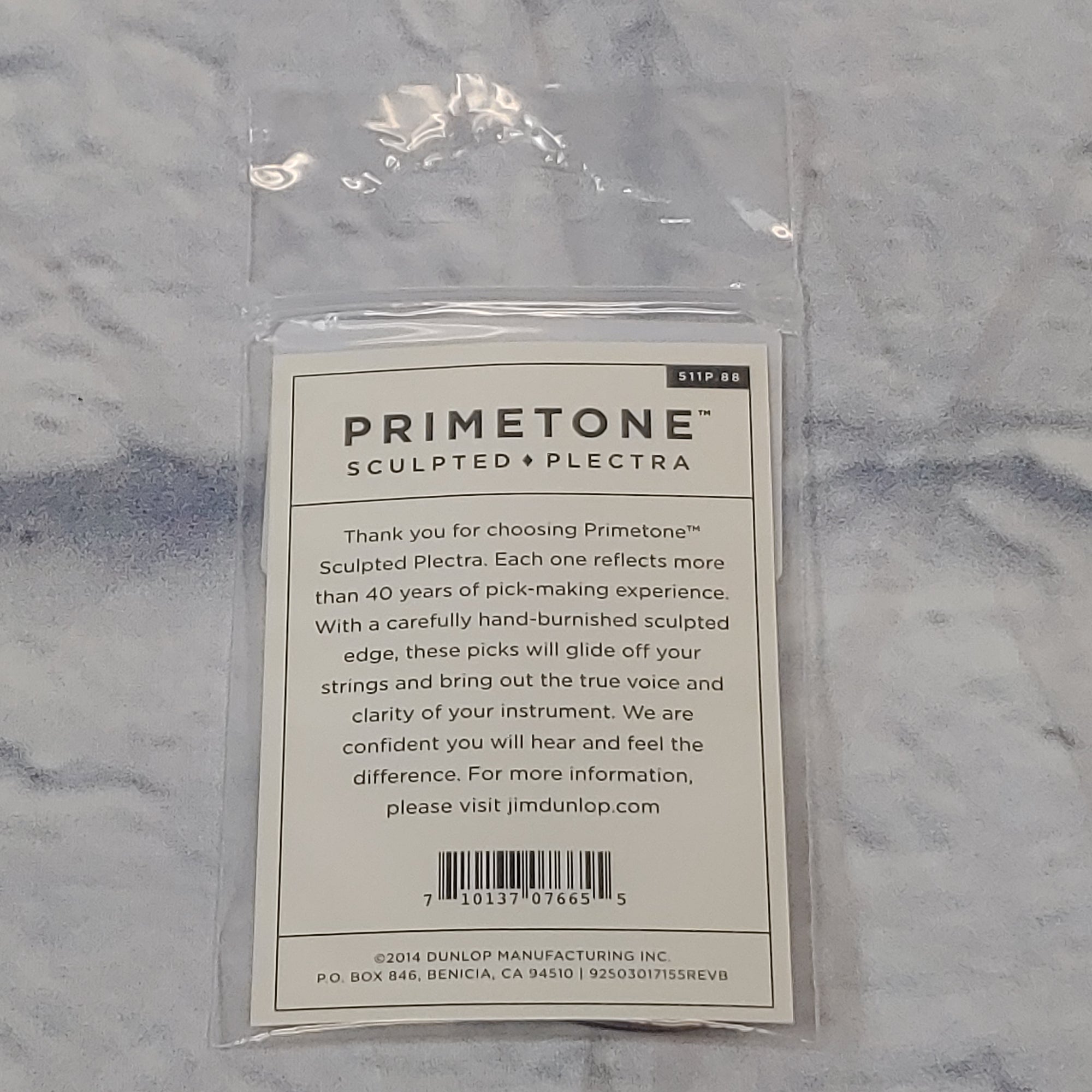 Jim Dunlop Primetone .88 Standard Sculpted + Plectra 3 Picks