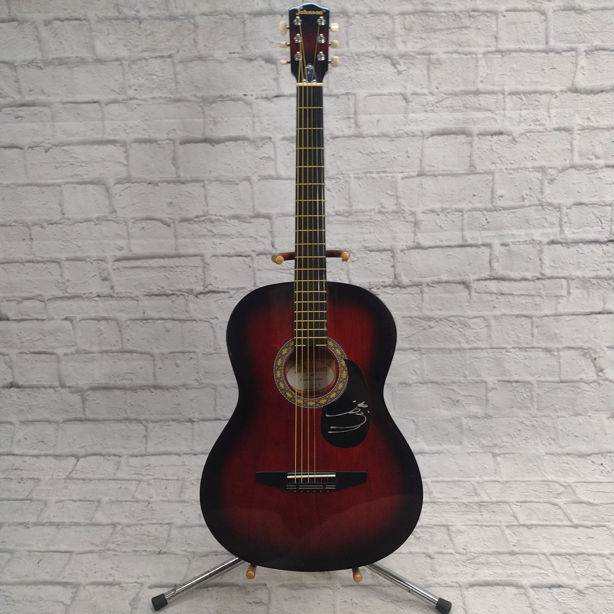 Johnson Acoustic Guitar Signed by Kid Rock