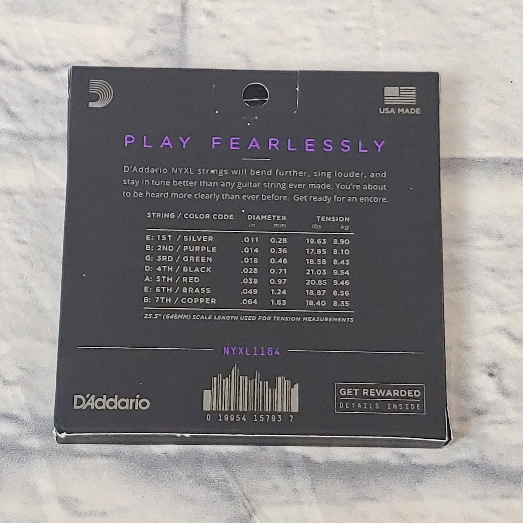 D'Addario NYXL 7 String 11-64 Electric Guitar Strings