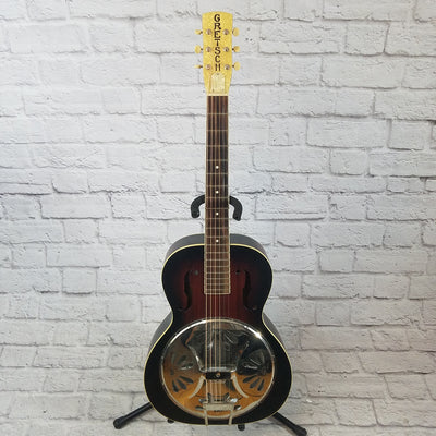 Gretsch G9220 Bobtail Round-Neck - Mahogany Body Spider Cone Resonator - 2-Color Sunburst w/ Case