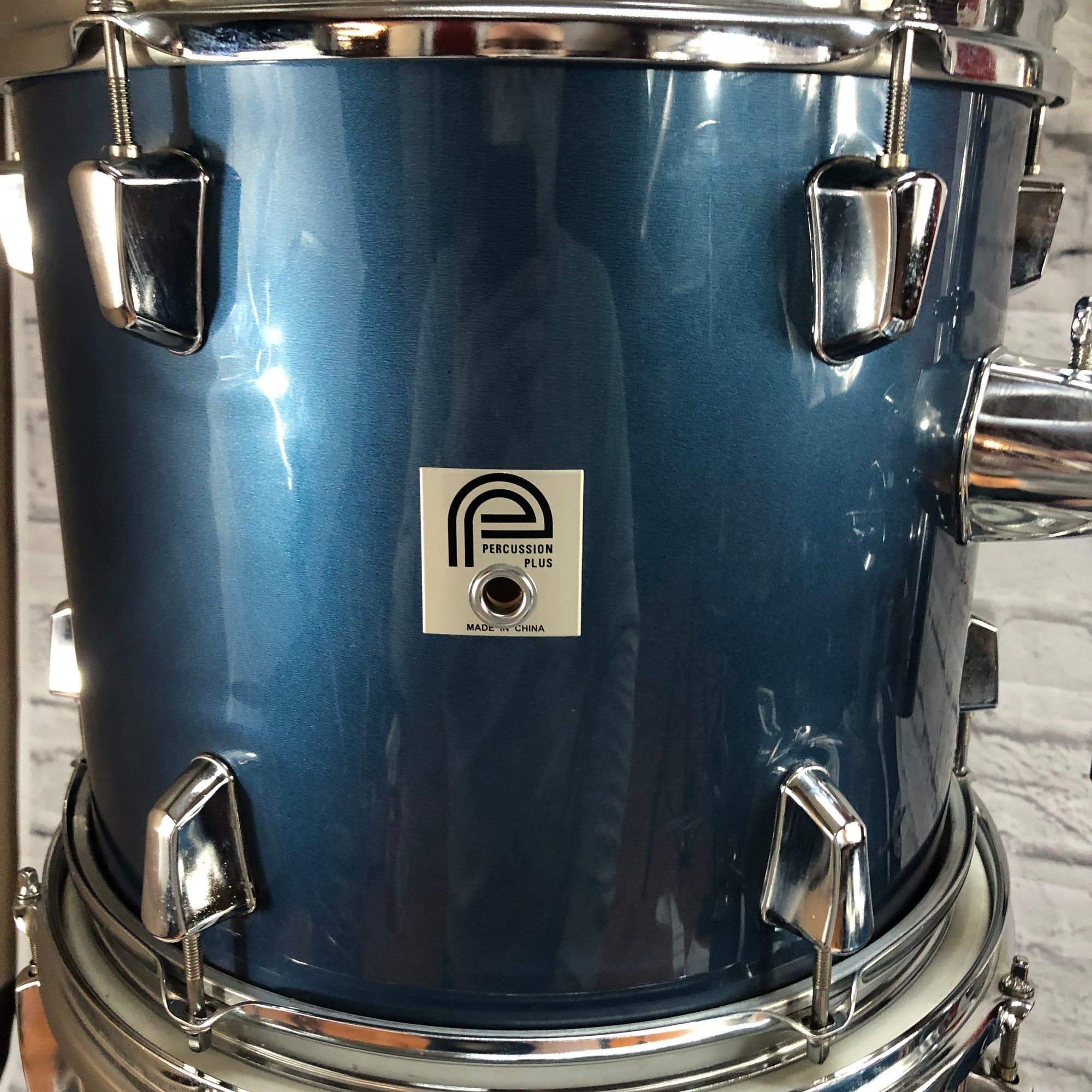 Percussion Plus 5pc Drum Set Gray Blue