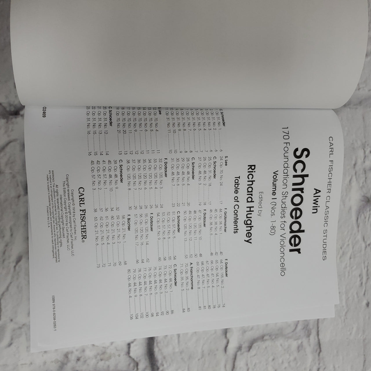 Alwin Schroeder 170 Foundation Studies for Violoncello Volume 1 (Nos. 1-80)