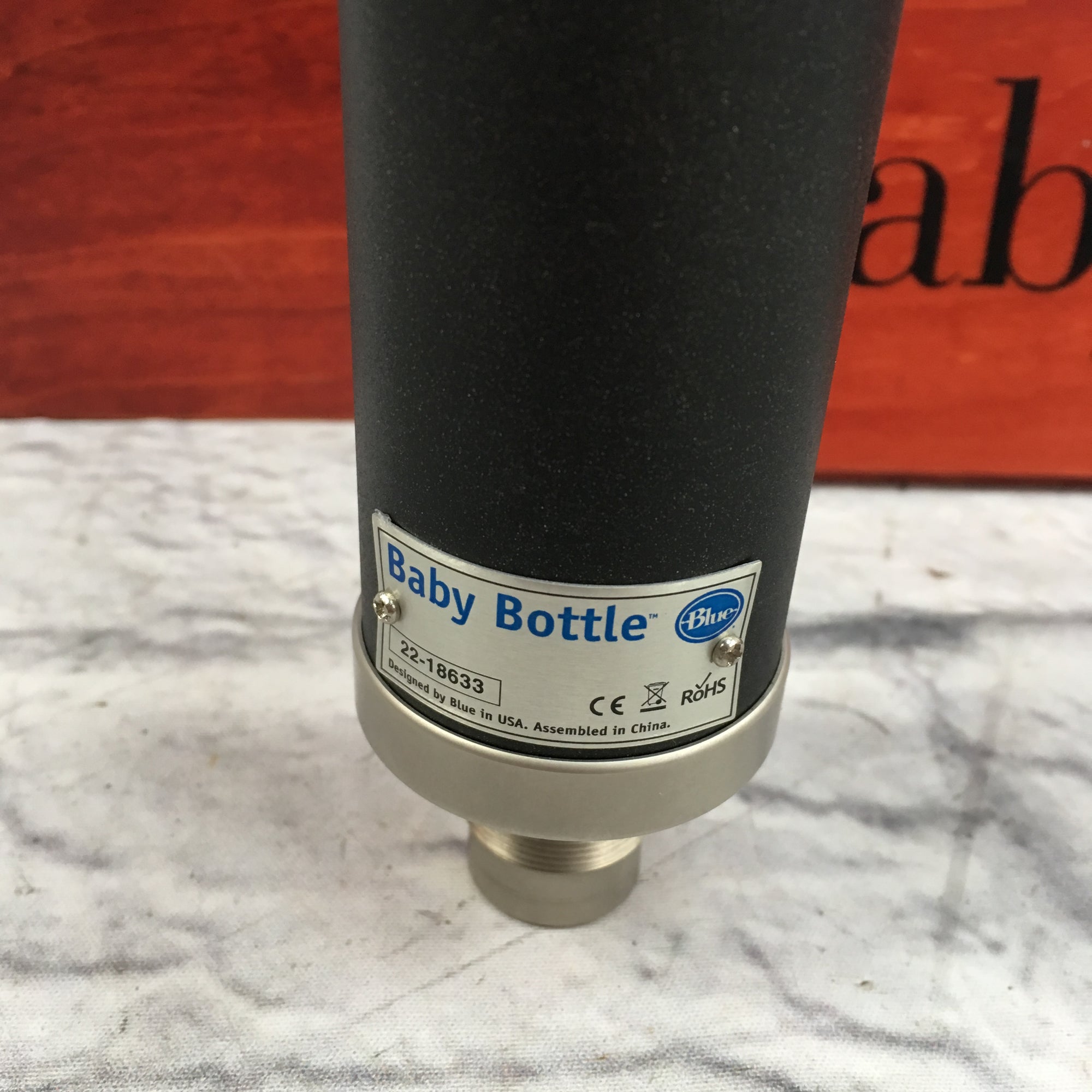 Blue Baby Bottle Microphone with Box