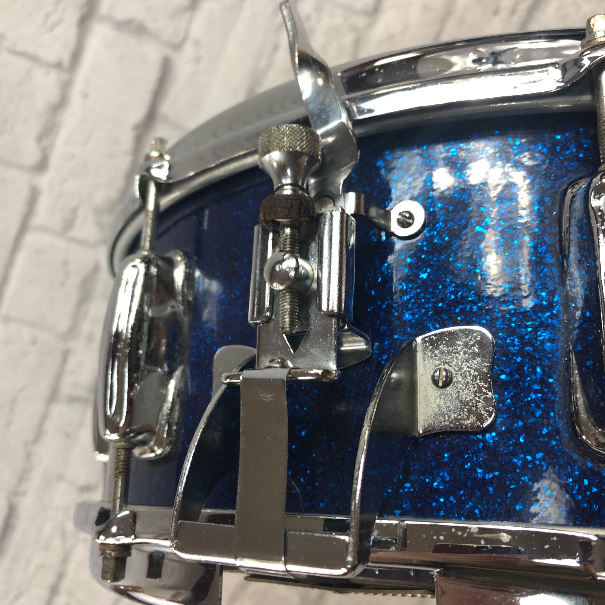 Vintage Slingerland 14 x 5.5 Radio King Snare - Blue Sparkle