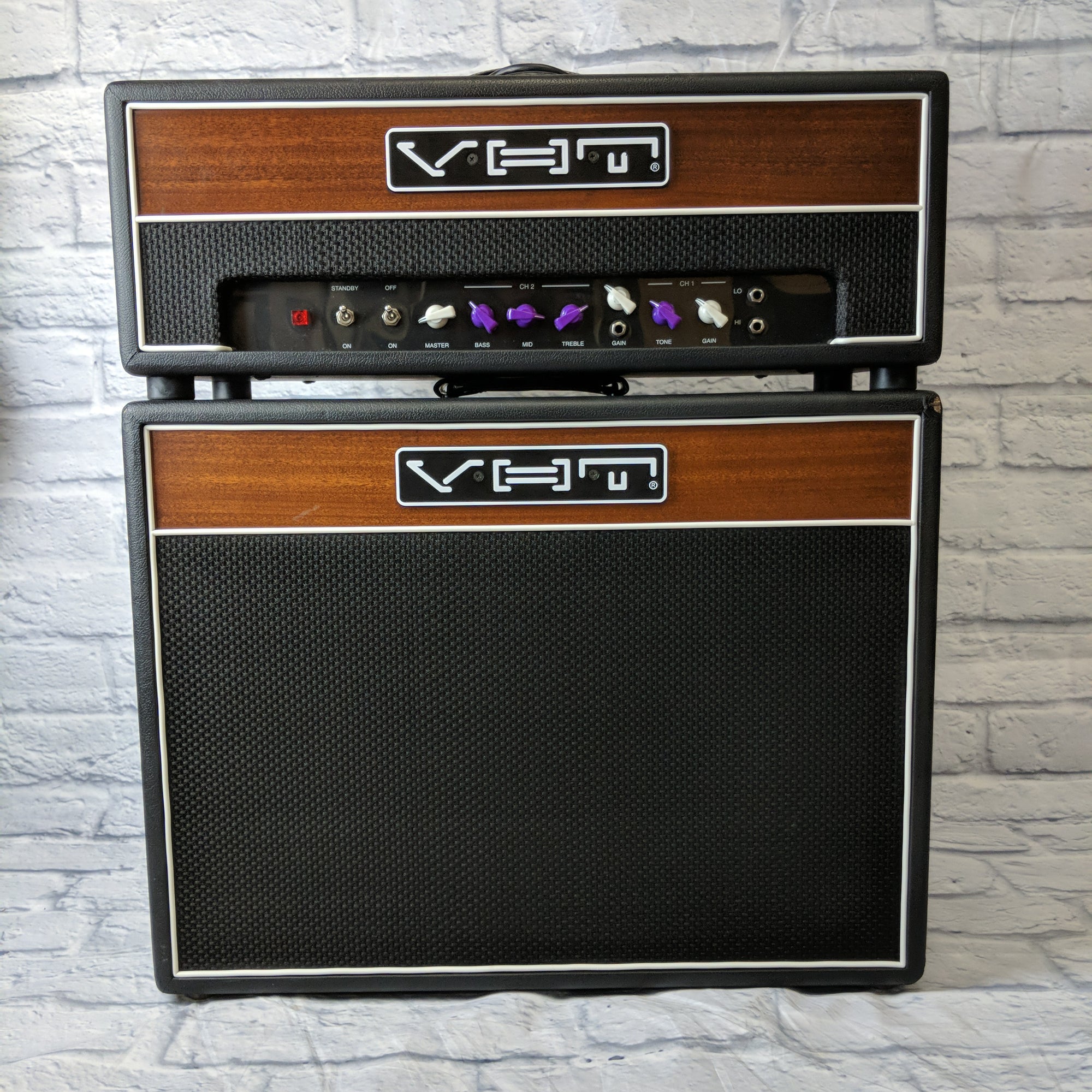 VHT The Standard 36 36W Hand-wired Tube Head 2009 Black Tolex/Brown with Matching 2x12 8ohm Cab