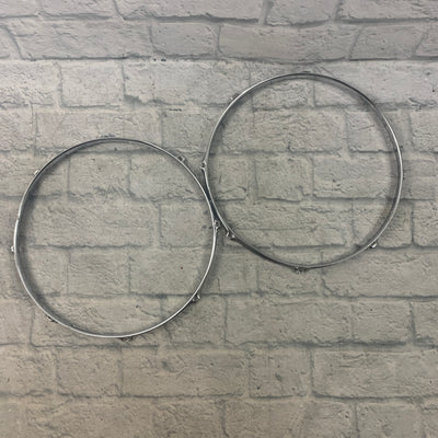 Unknown 14" 8 Lug Snare Drum Hoop Pair