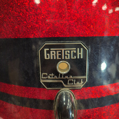 Gretsch Catalina Club Mod Drum Kit Red Sparkle Black Stripe