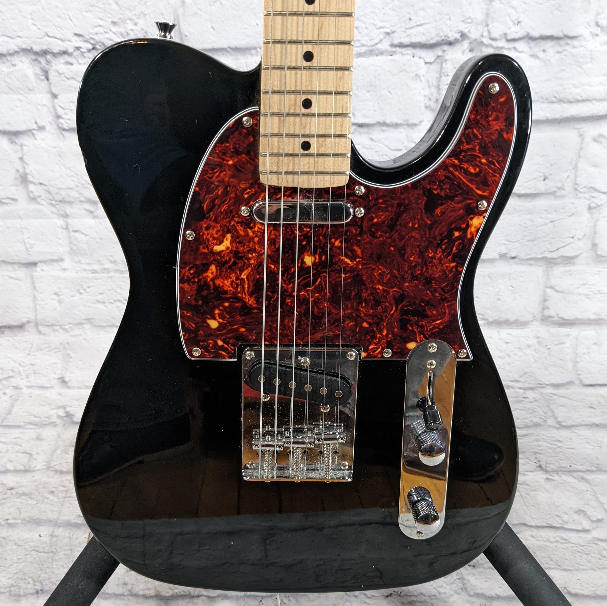 Nashville Guitar Works 125-BK Black Single Cut Tele Electric Guitar