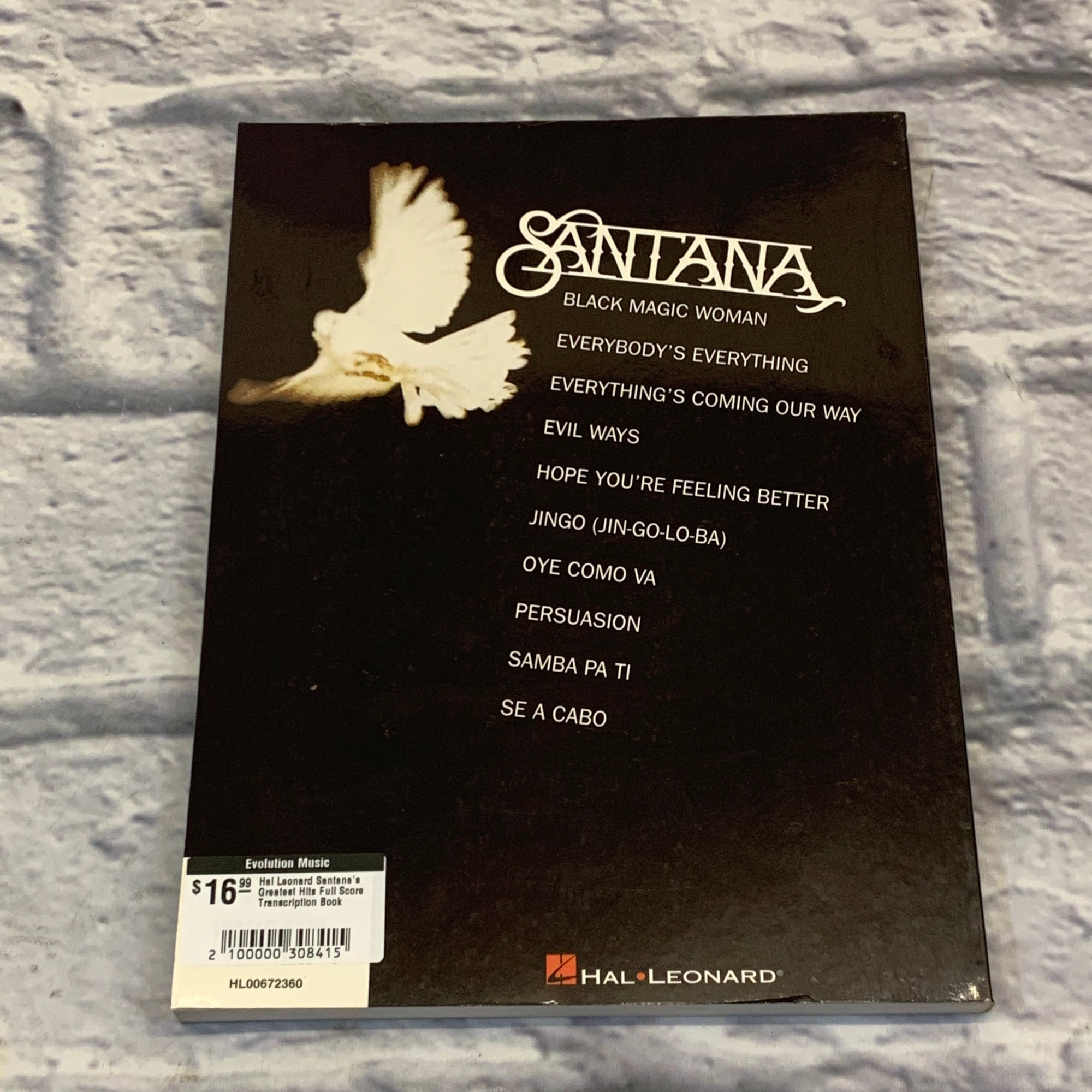 Hal Leonard Santana's Greatest Hits Full Score Transcription Book