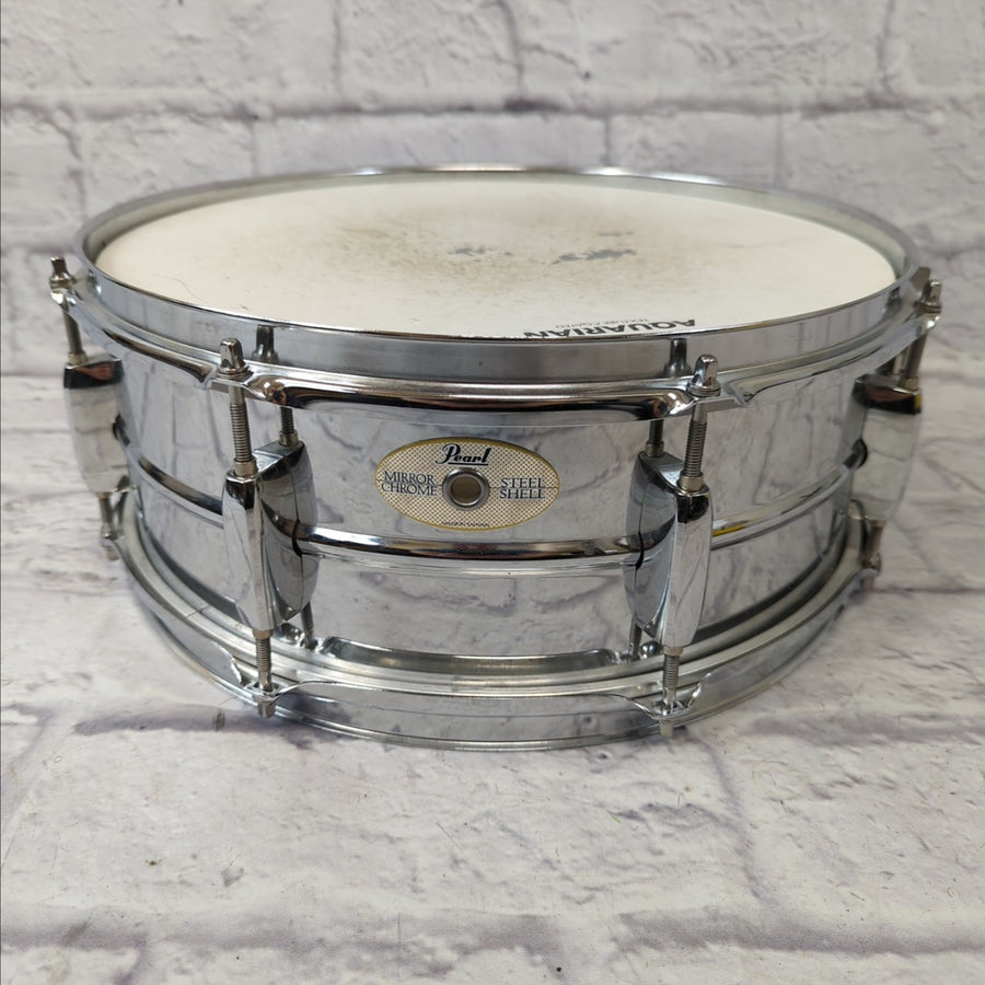 Pearl 14 Steel Shell Mirror Chrome Snare