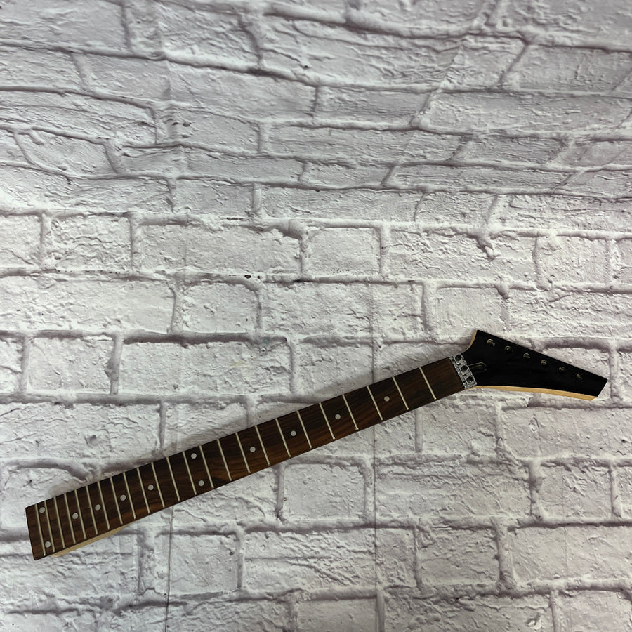 Unknown Jackson Style Black Gloss 24 Fret Guitar Neck with Floyd Top Nut