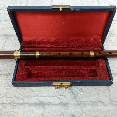 Unknown Walnut Irish Flute W/ Case
