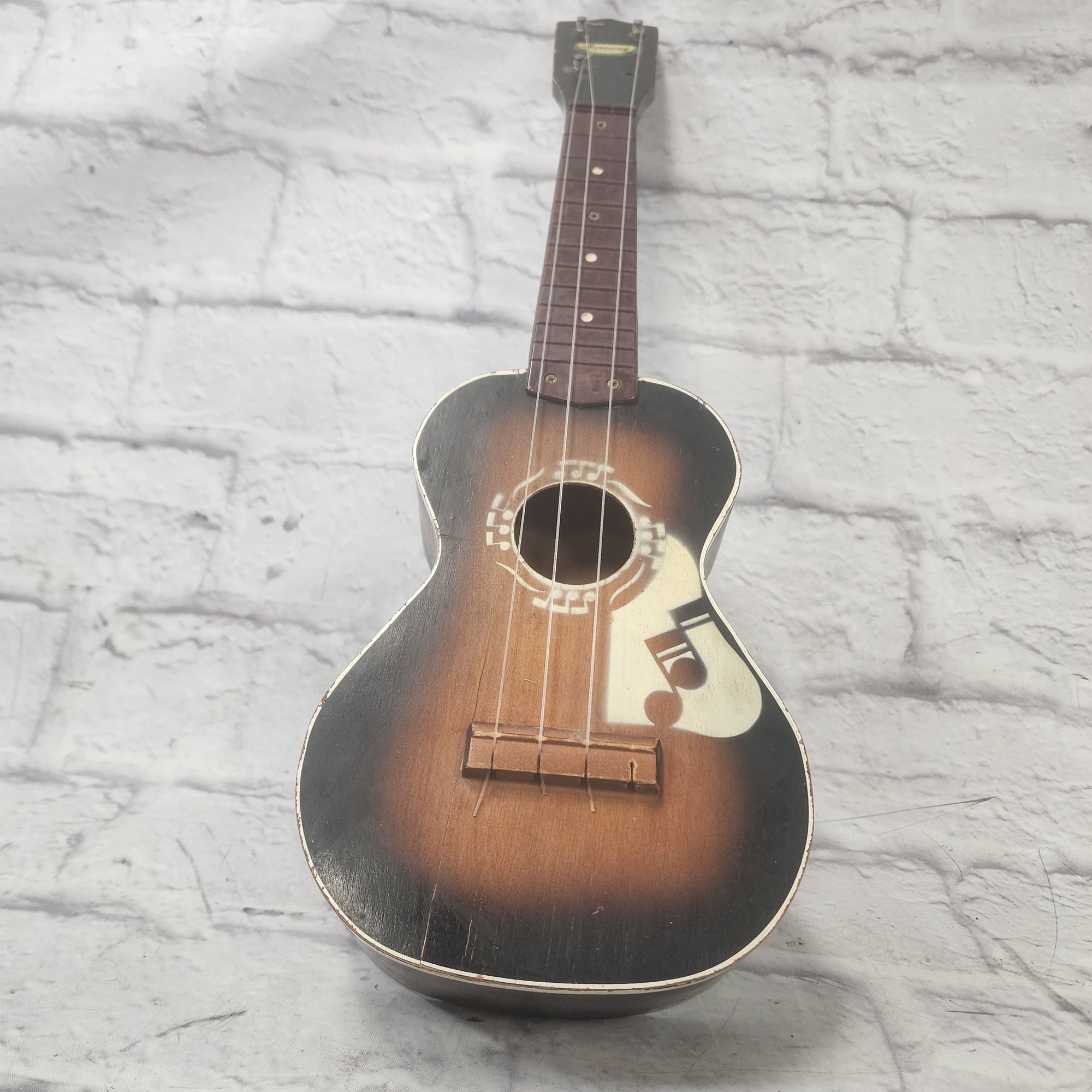 Harmony Vintage Stencil Ukulele Missing Tuning Peg