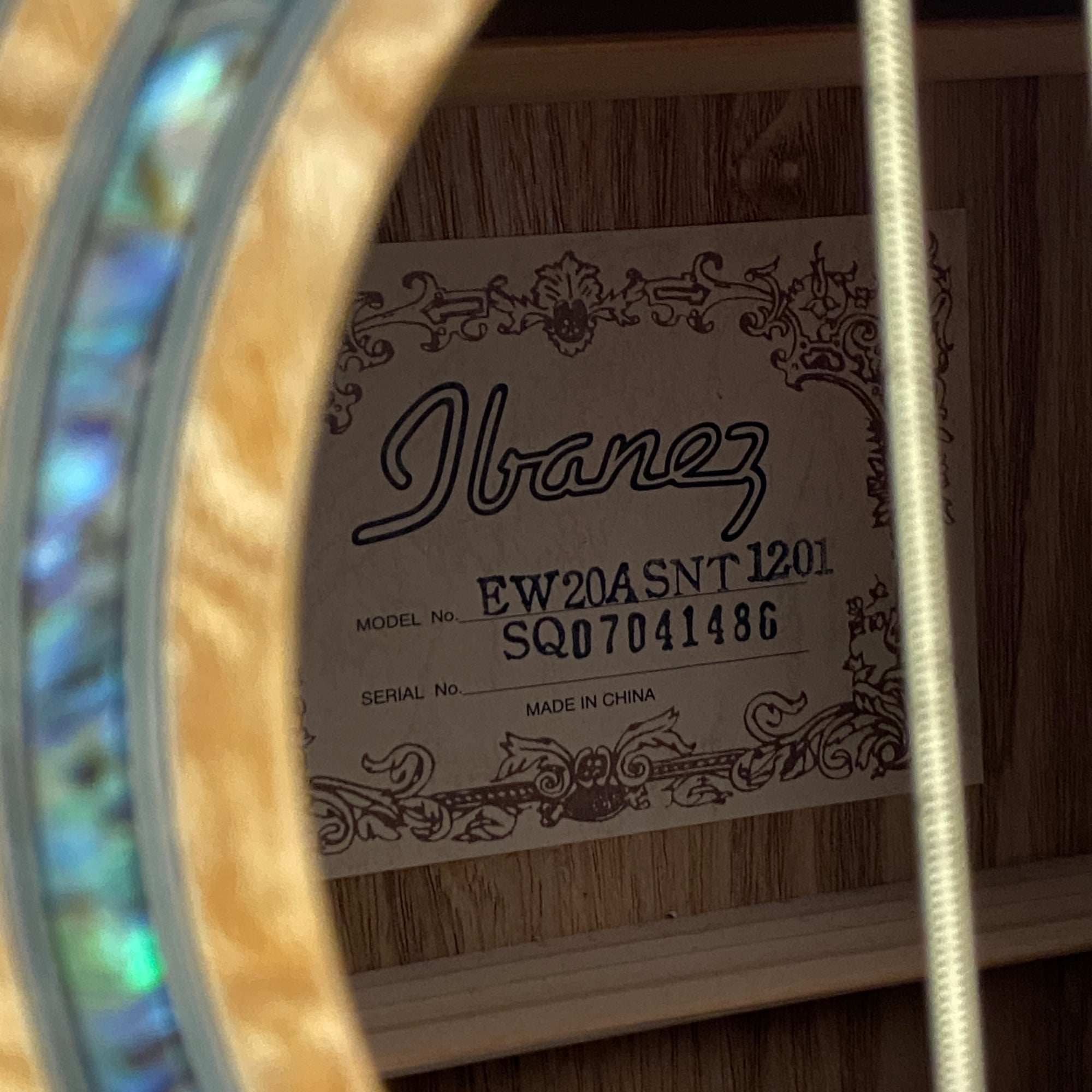 Ibanez EW20ASNT Grand Auditorium Acoustic Guitar - Figured Ash