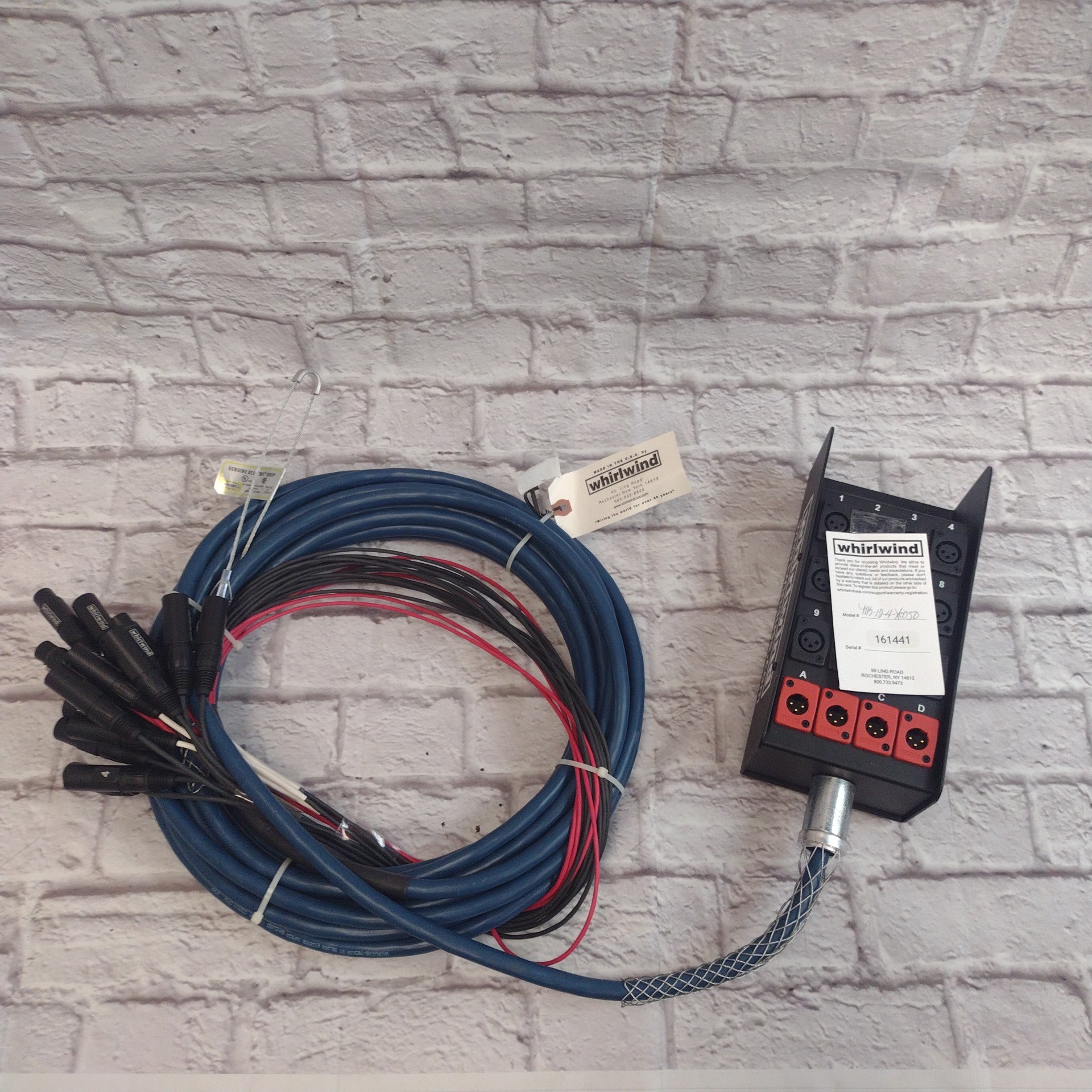 Whirlwind Medusa MS12-4-X-050 12 Input 4 Return 50 Foot Snake