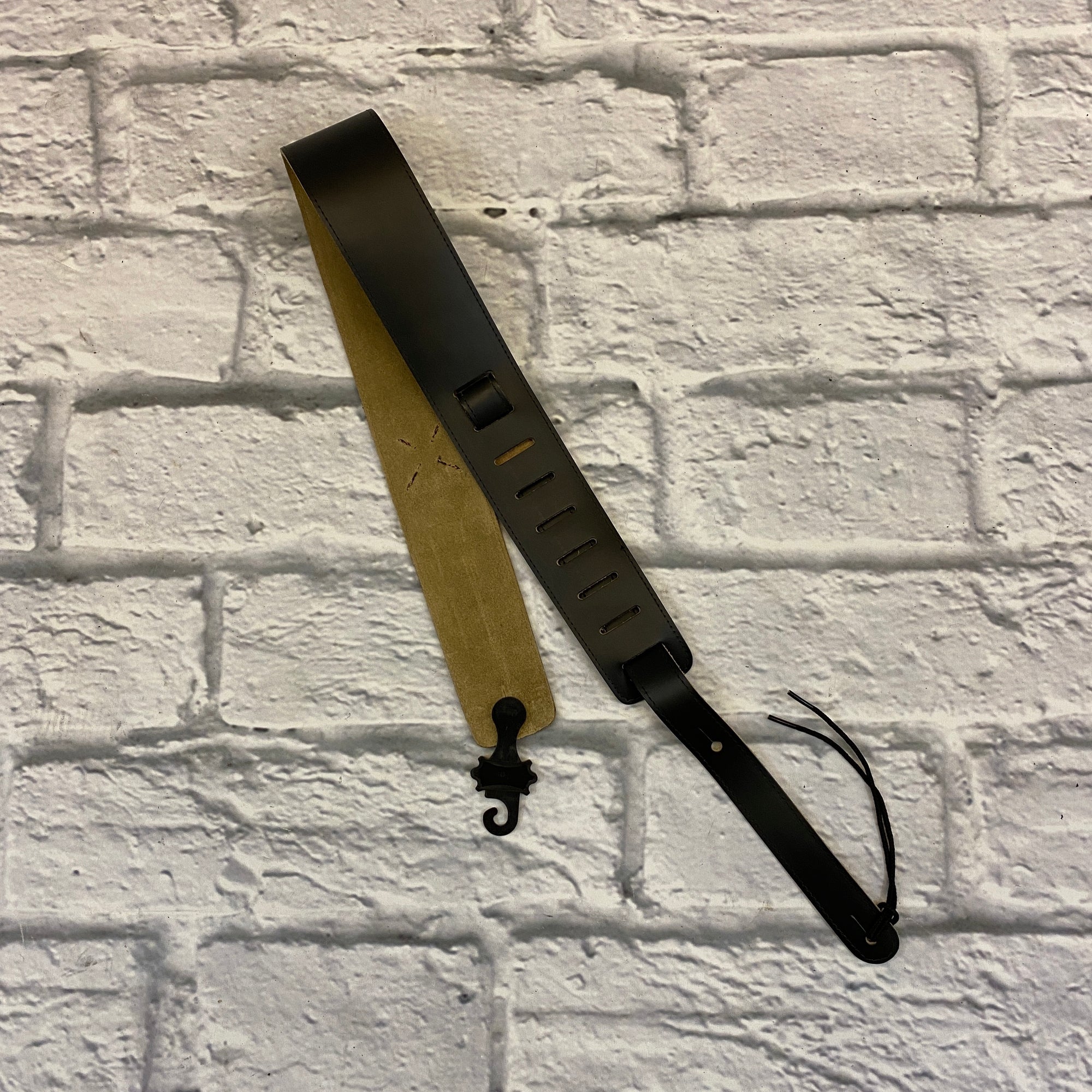 Levy's DM7R 2.5" Leather Strap Christian Rhinestone Cross