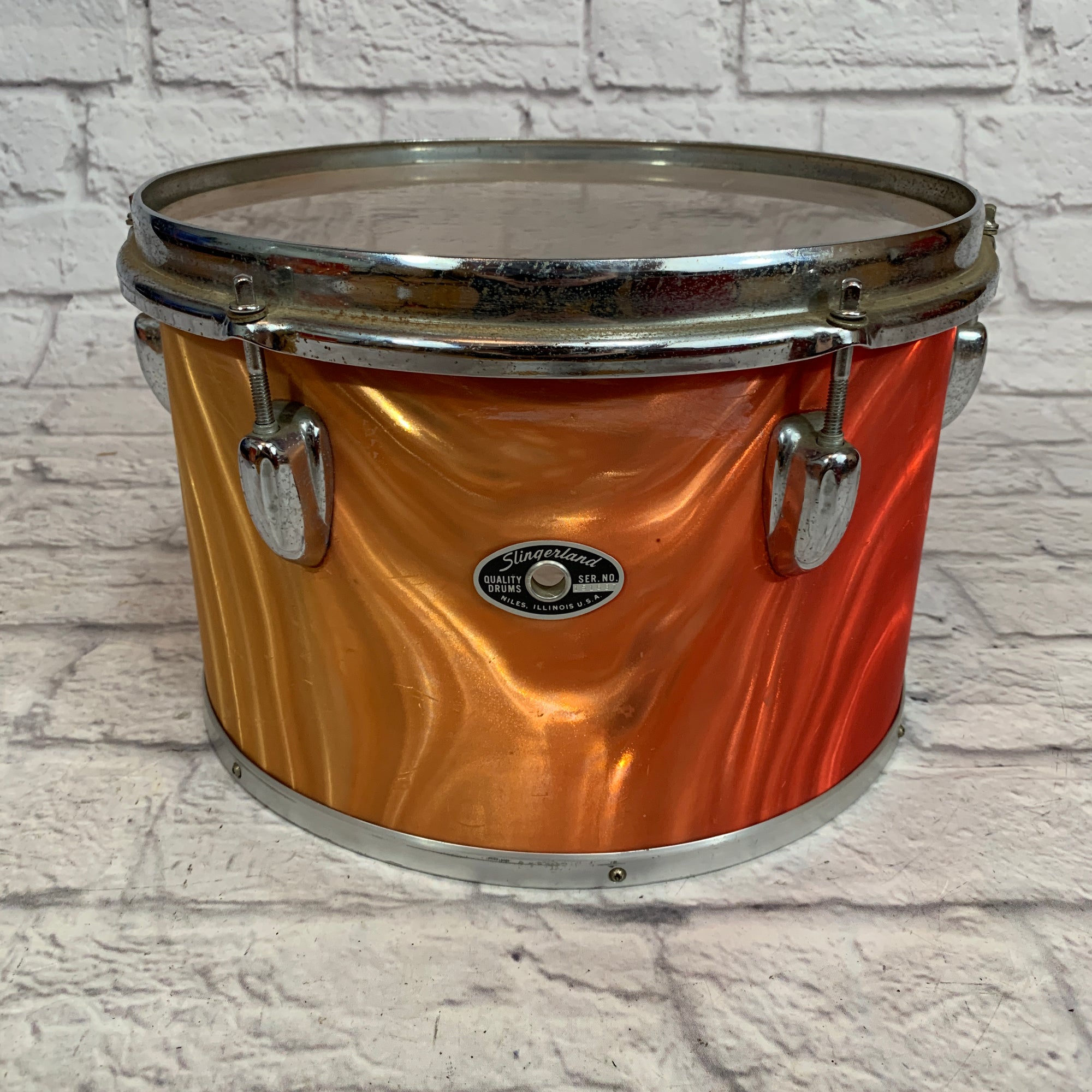 Slingerland 4-Piece Drum Kit Red Satin Flame 1960's