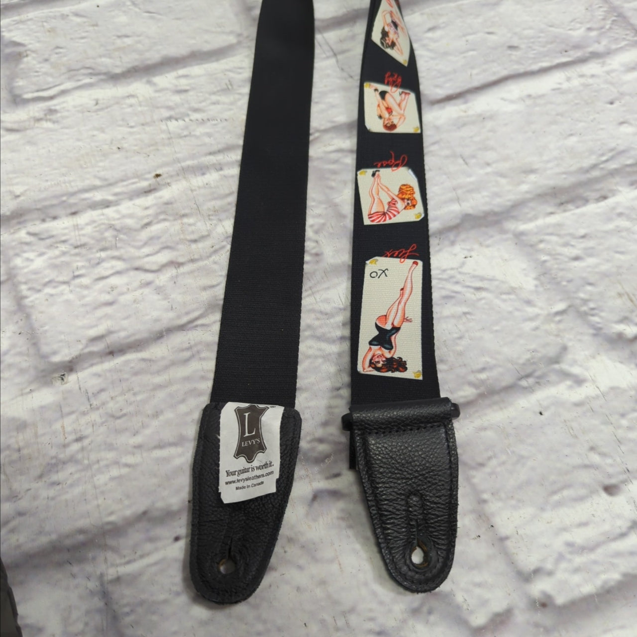 Levy's Leathers  Pin-Up Design MPS2-072 2" Sonic Art Series Polyester Guitar Strap
