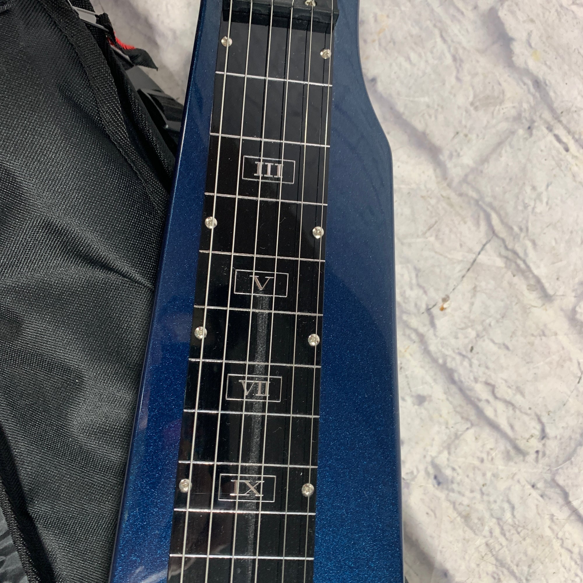 Rogue RLS-1 Lap Steel Metallic Blue w/ Bag & Legs