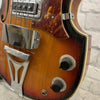 1960s Kingston Teisco 4 String Violin Bass Guitar - Sunburst