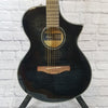** Ibanez AEWC400 Exotic Wood Transparent Black Sunburst High Gloss Acoustic Electric Guitar