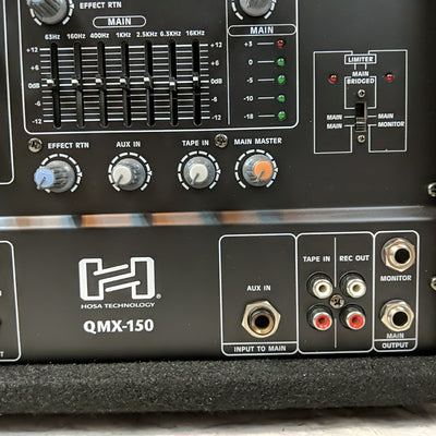 QMX-150 400-Watt Powered 8-Channel Mixer-Amp