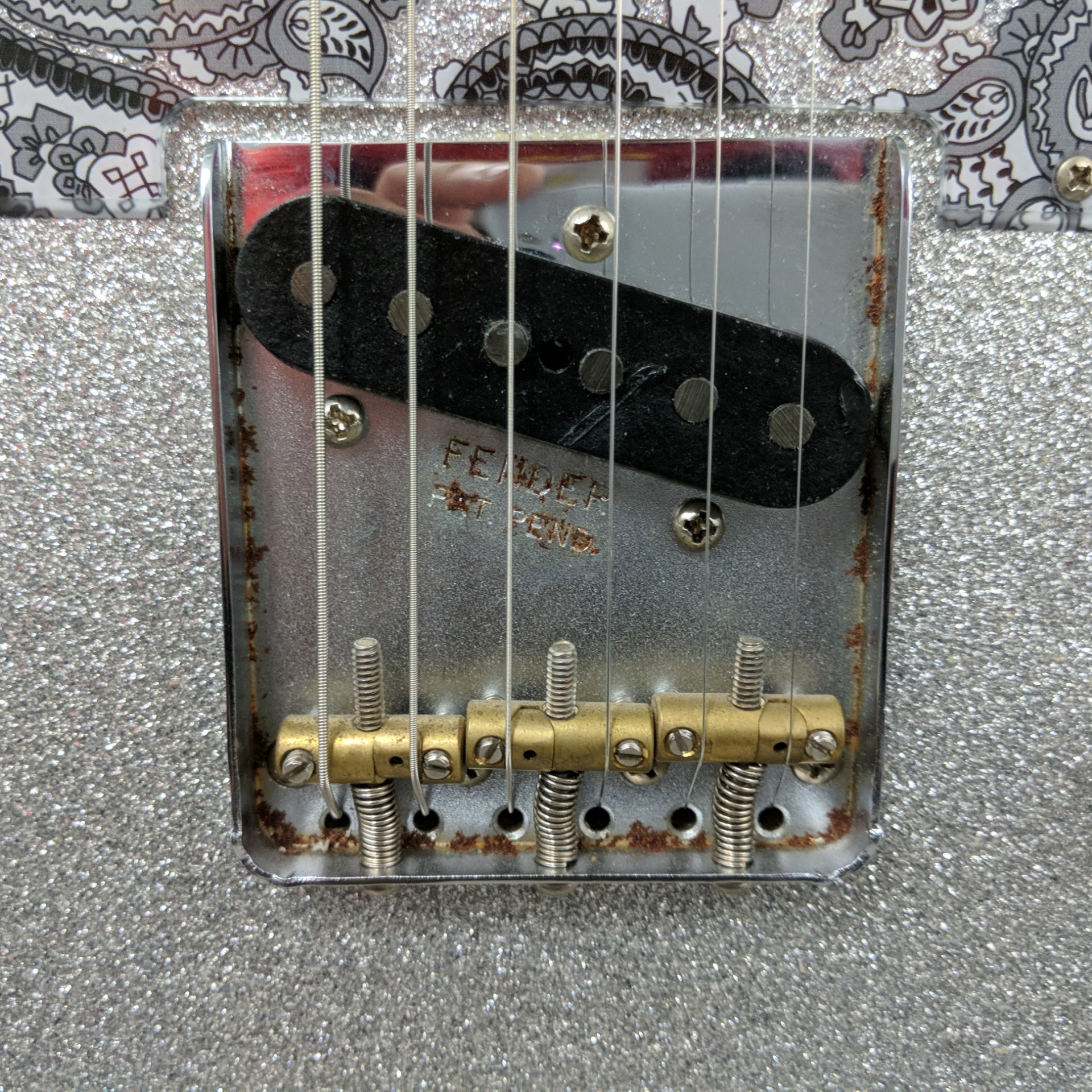 Fender Brad Paisley Road Worn Telecaster Silver Sparkle 2017