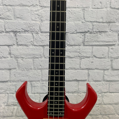 Kramer Aluminum Neck Bass 4 String Red V Headstock