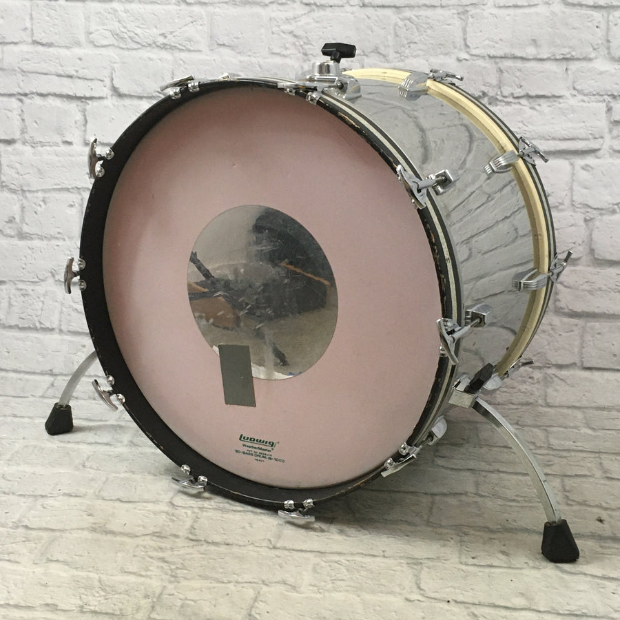 Ludwig Stainless Steel 22 x 14in Bass Drum Ten Lug 1976 - John Bonham