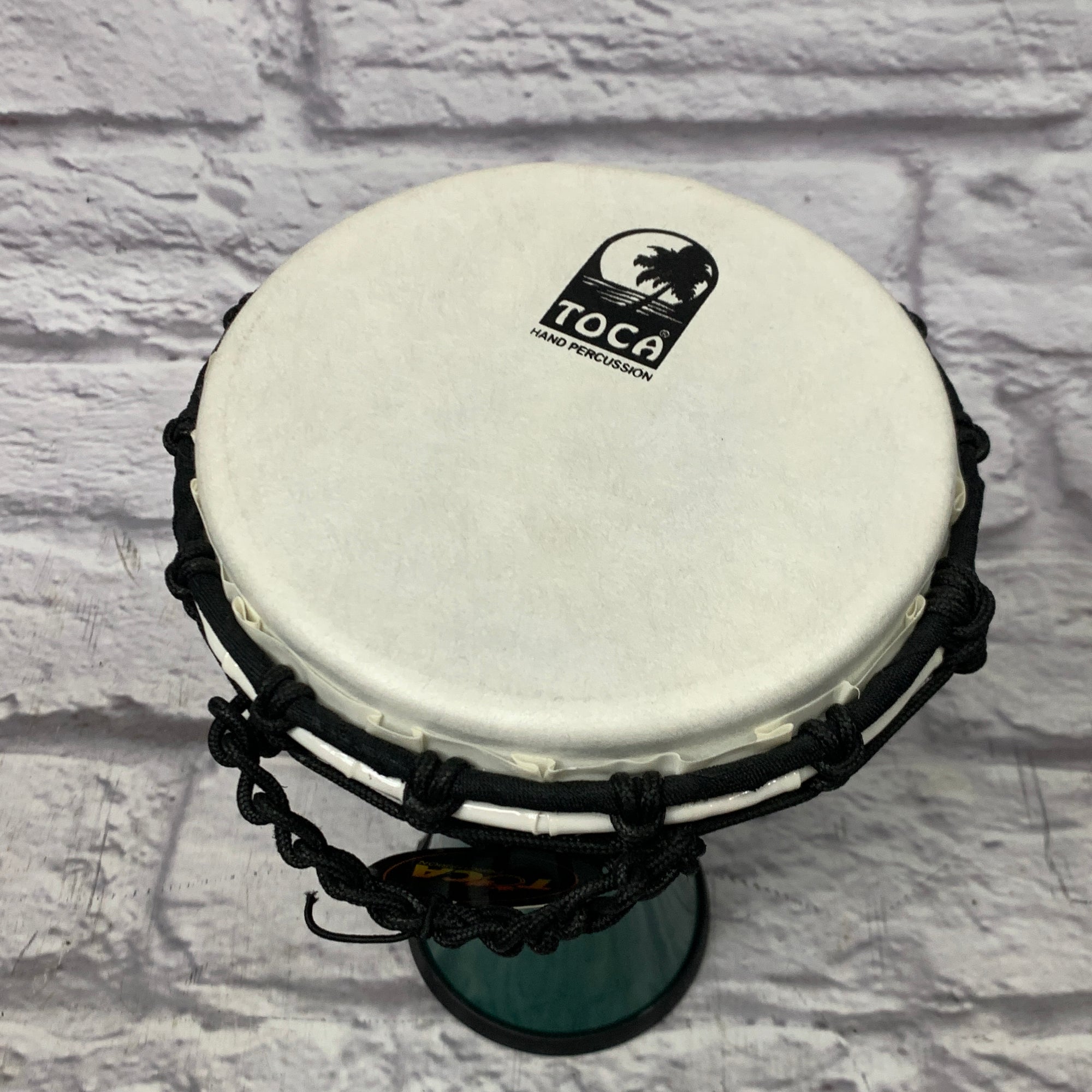 Toca TFCDJ-7 Freestyle Colorsound 7" Rope Tuned Djembe - Metallic Green