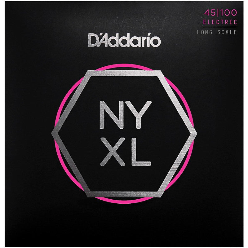 D'Addario NYXL 4-String Longs Scale 45-100 Electric Bass Strings