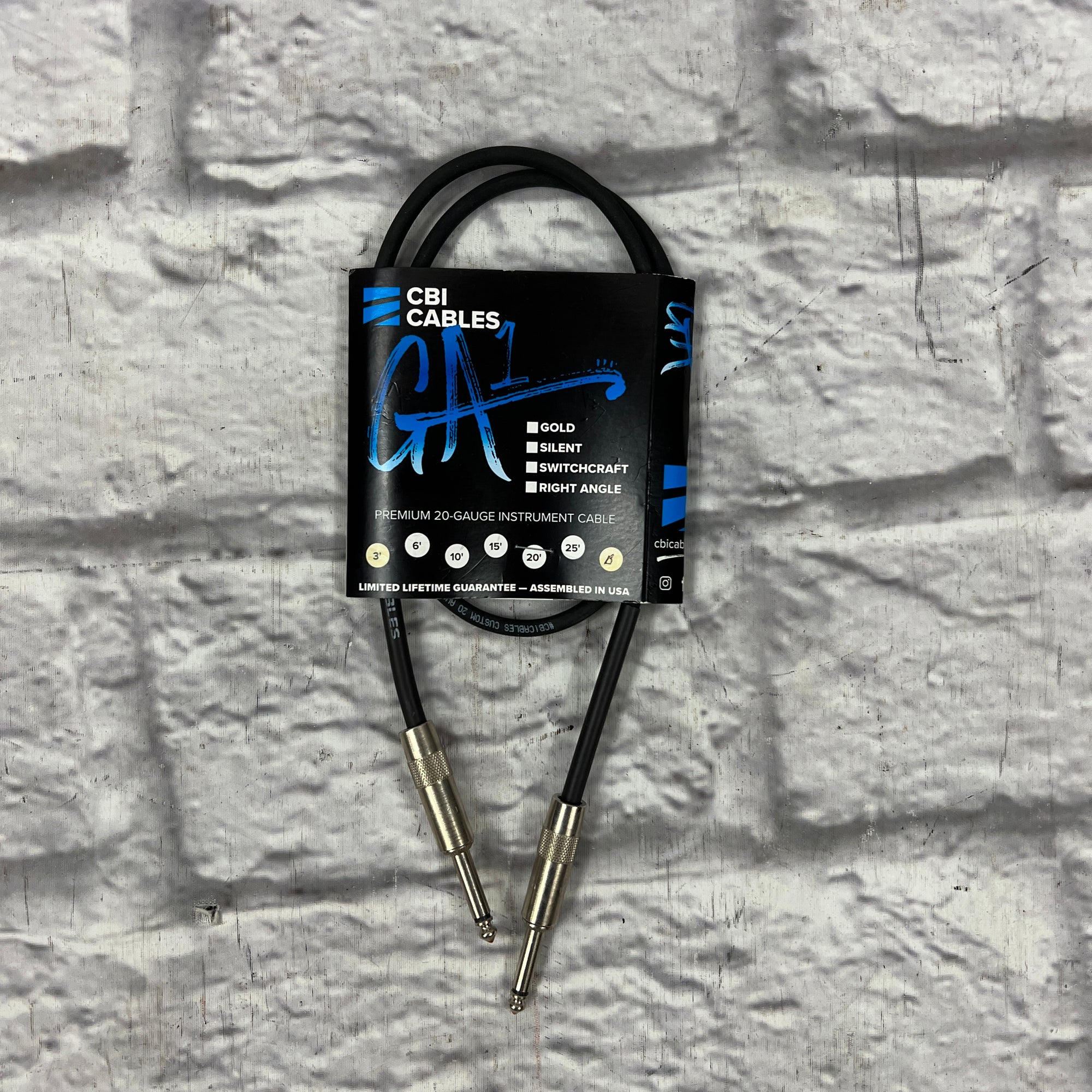 CBI 20-Gauge Premium Instrument Cable - 3'