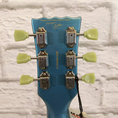 Vintage VS6VGHB Reissue Series Double Cut with Vibrola Tailpiece Gun Hill Blue