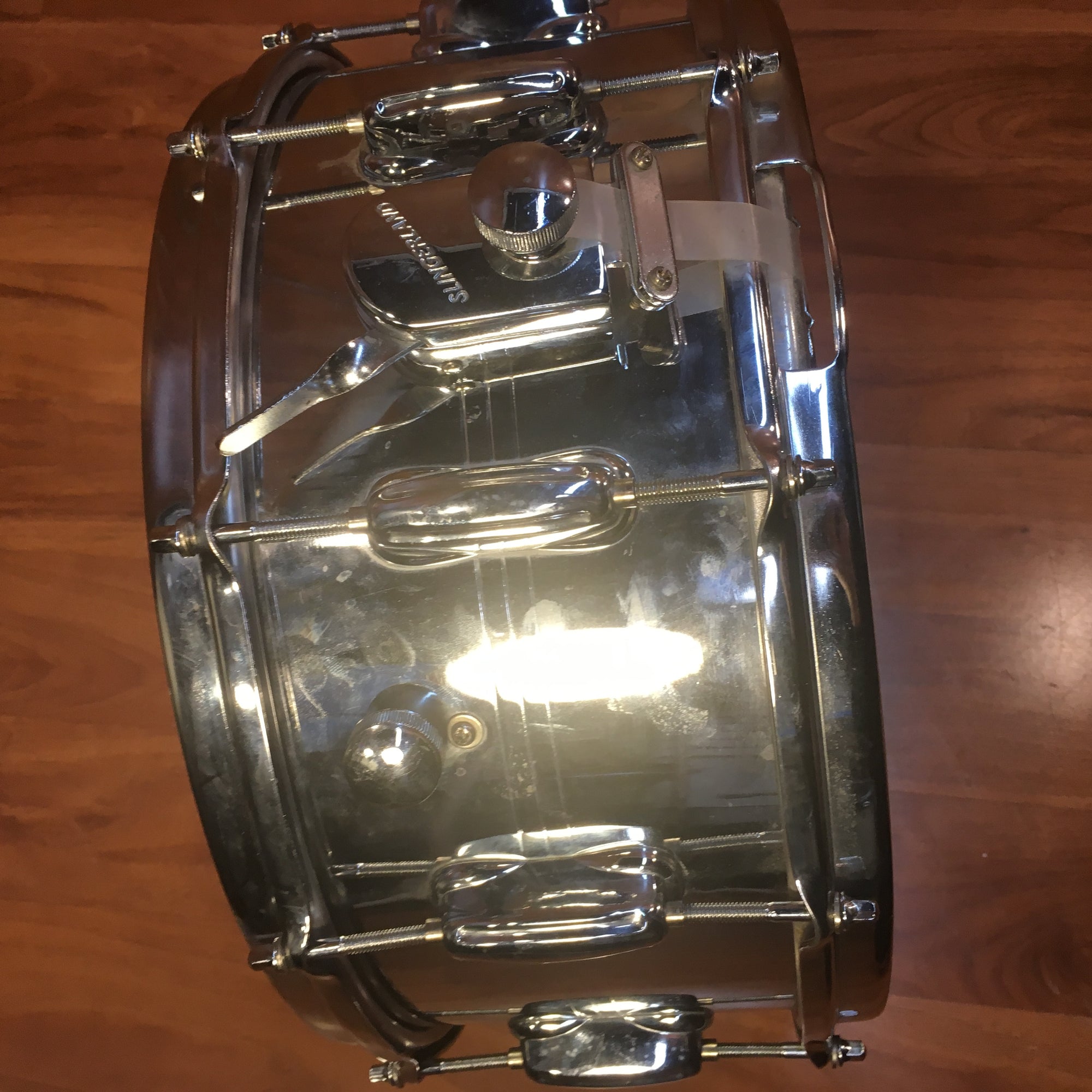 Late 80s Slingerland 14 x 6.5 Chrome Snare 10 Lug Gene Krupa