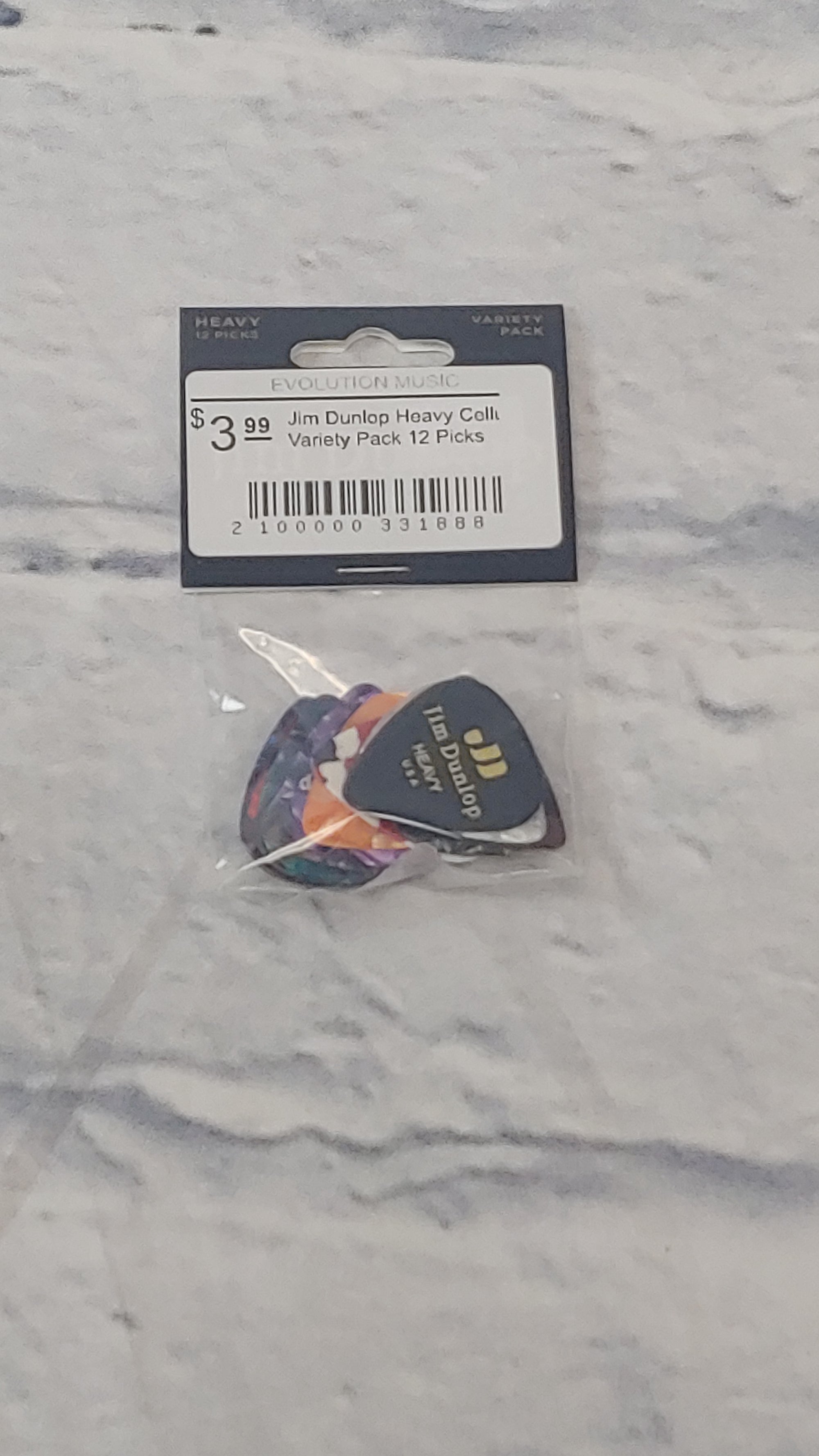 Jim Dunlop Heavy Celluloid Variety Pack 12 Picks