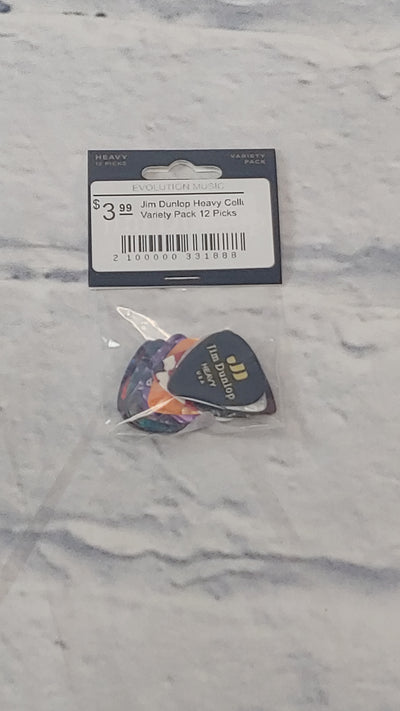 Jim Dunlop Heavy Celluloid Variety Pack 12 Picks
