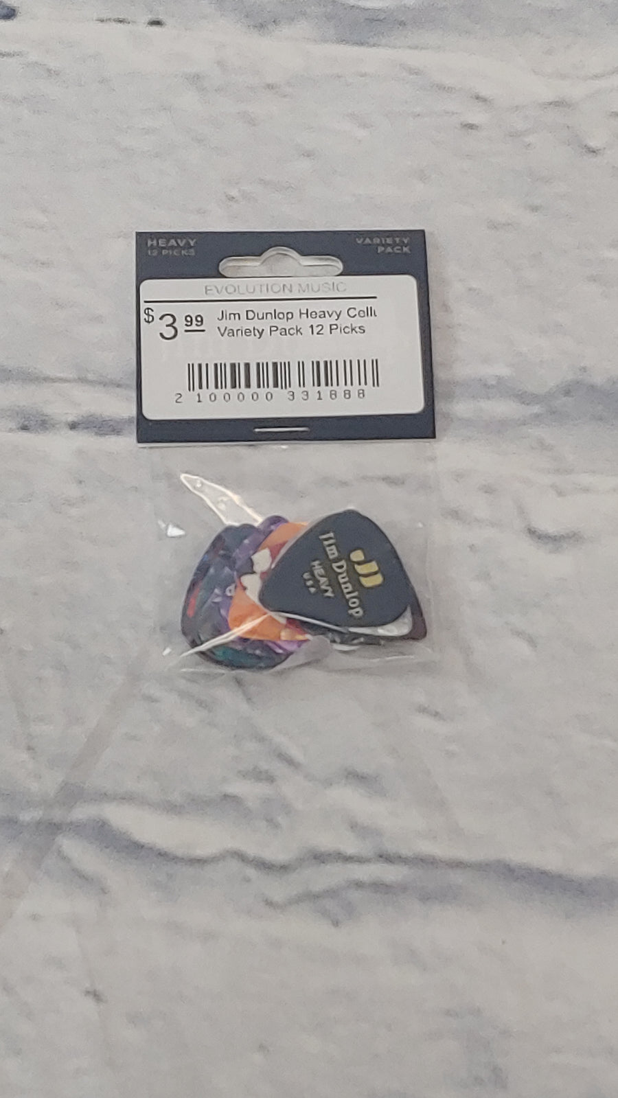 Jim Dunlop Heavy Celluloid Variety Pack 12 Picks