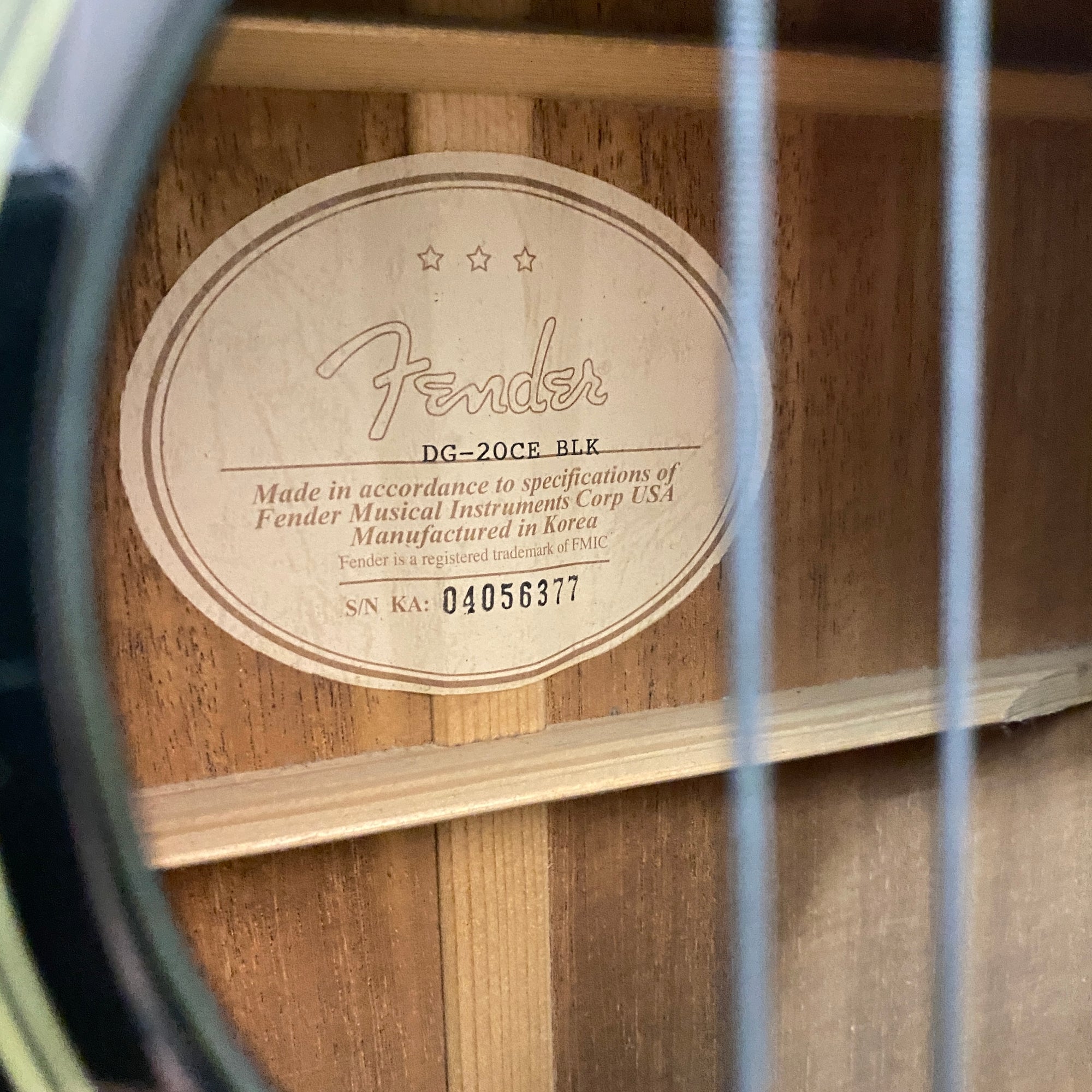 Fender DG-20CE Acoustic Guitar