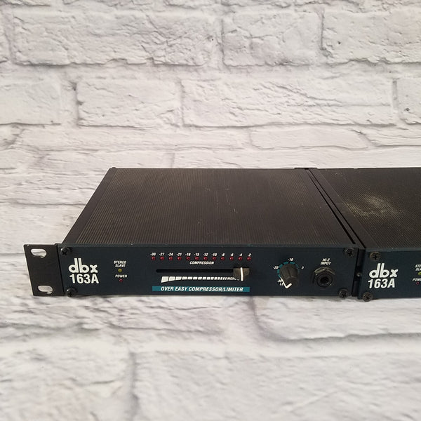 DBX 163A Over Easy Rack Compressor Limiter Pair Evolution Music