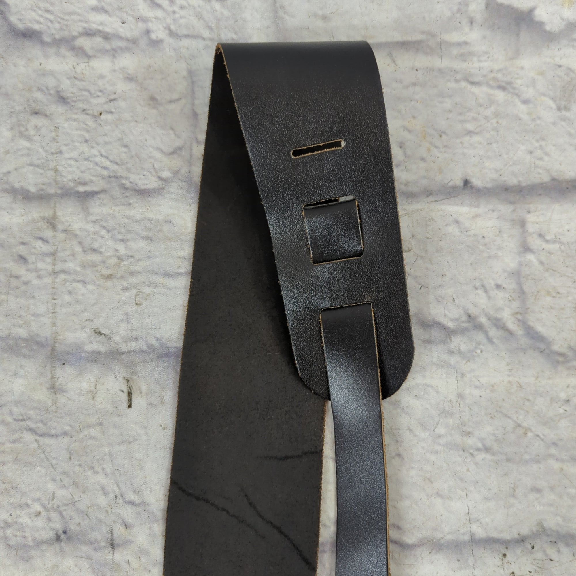 Wide Black Adjustable Guitar Strap