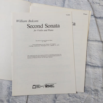 William Bolcom Second Sonata for Violin and Piano