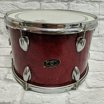 Vintage Stewart 13 x 9 Rack Tom Red Sparkle Made in Japan MIJ
