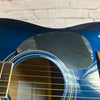 Spencer SG510BLS Acoustic Guitar Trans Blue Sunburst - New Old Stock!