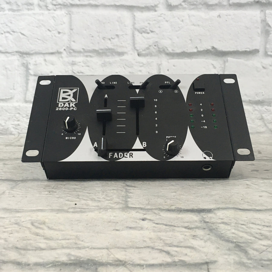 Dak 2800-PC DJ Mixer w/ Power Supply