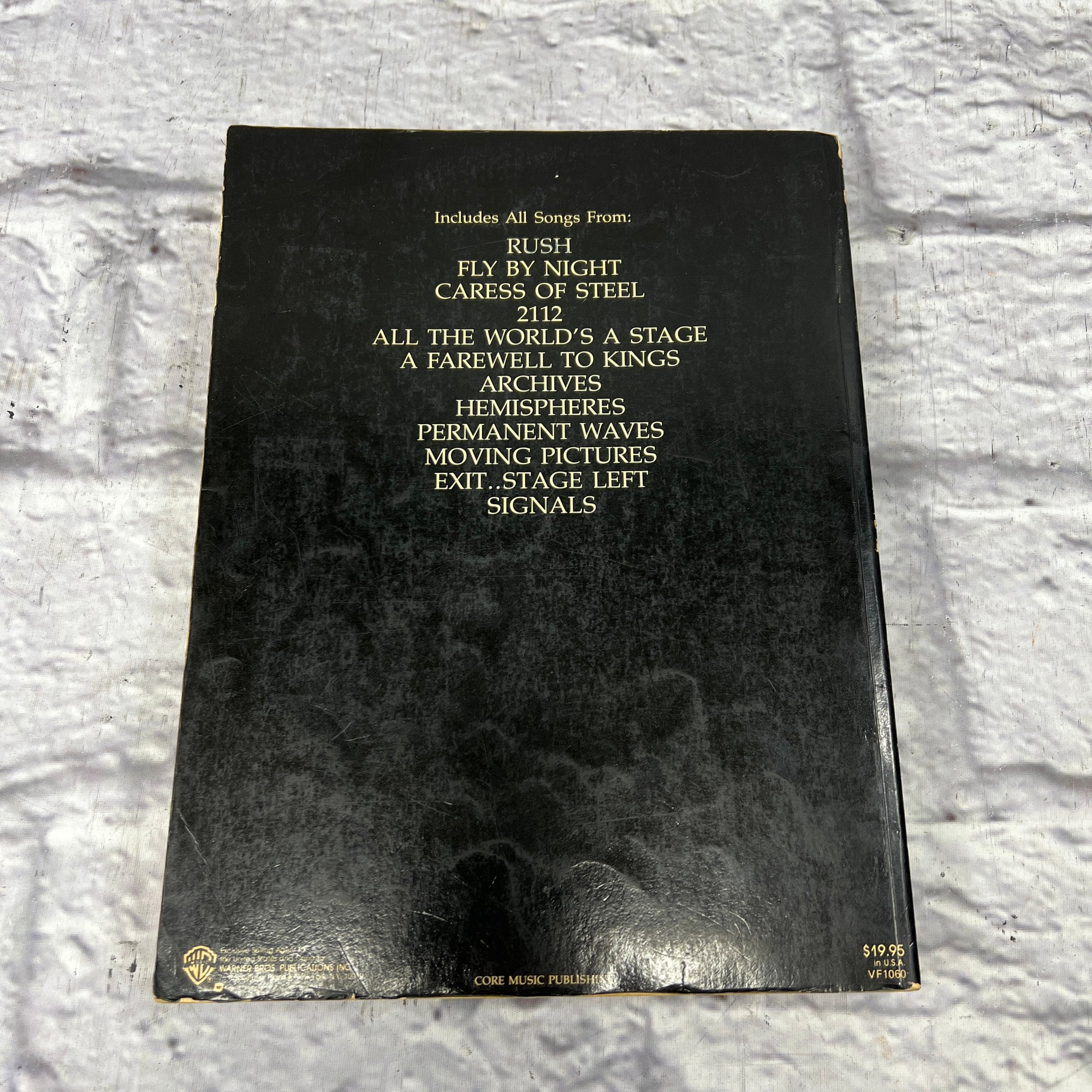 Vintage Rush Complete Guitar Vocal Book with Chord Diagrams