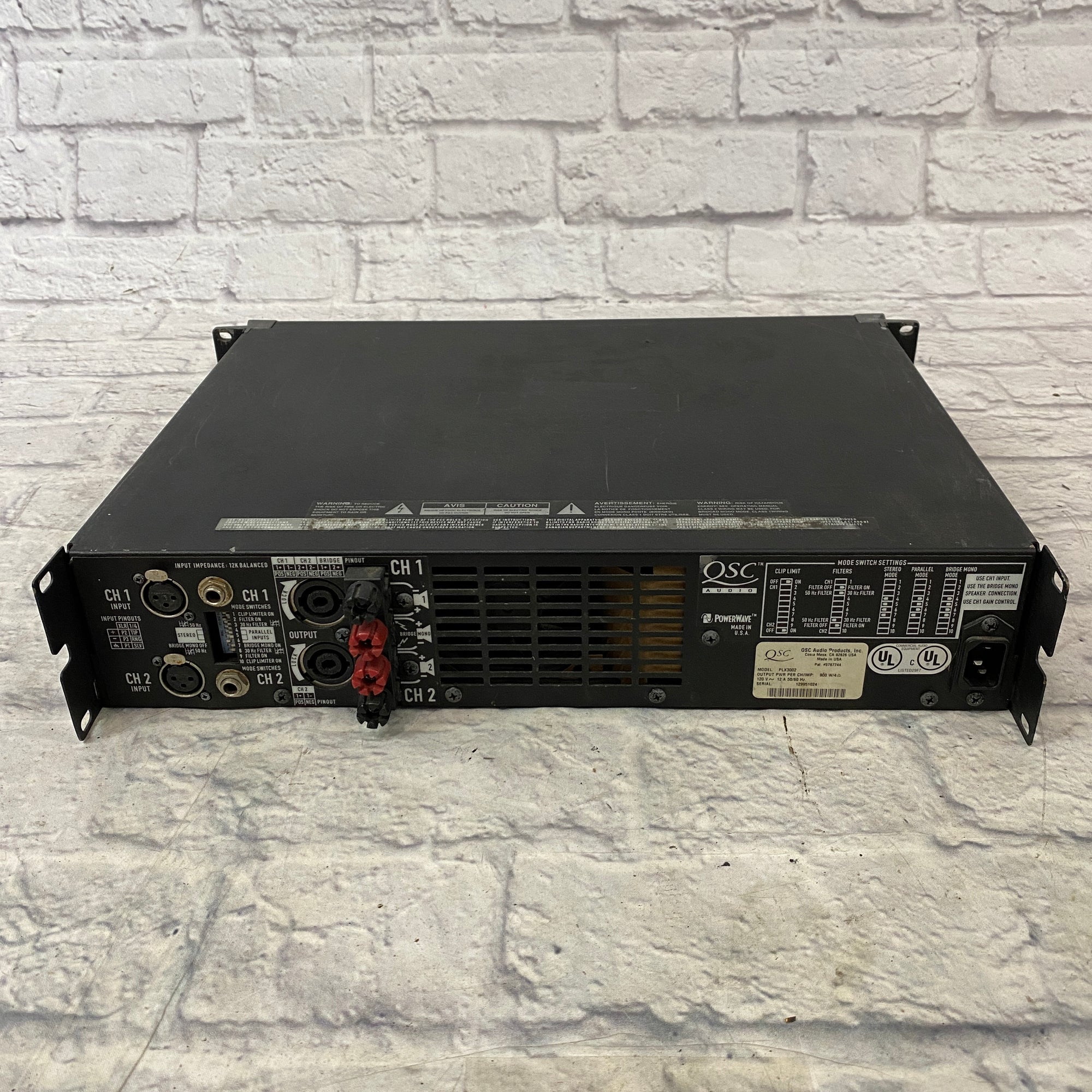 QSC Pro 3000 Watt PLX3002 Power Amp - Evolution Music